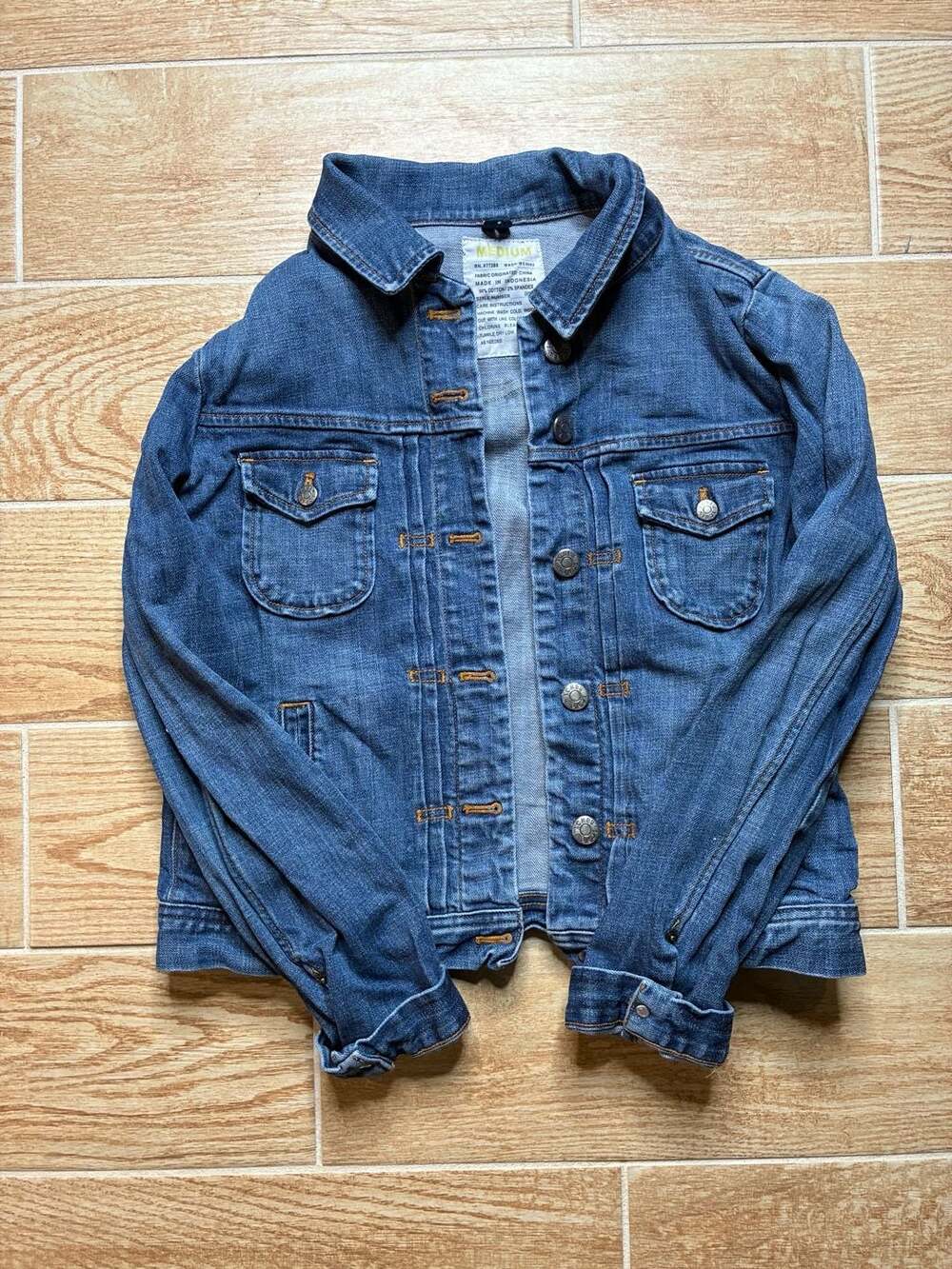 J. Crew Denim Jacket Size Medium Blue Cotton Spandex